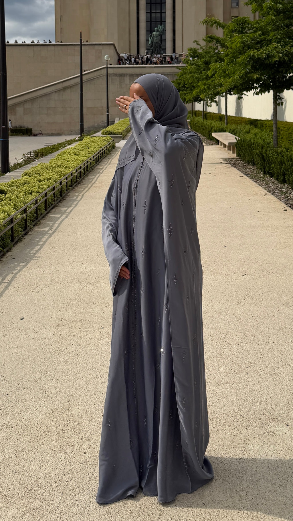 Abaya Asma - Gris perle