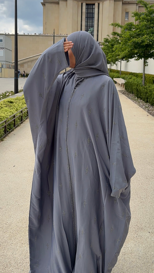 Abaya Asma - Gris perle