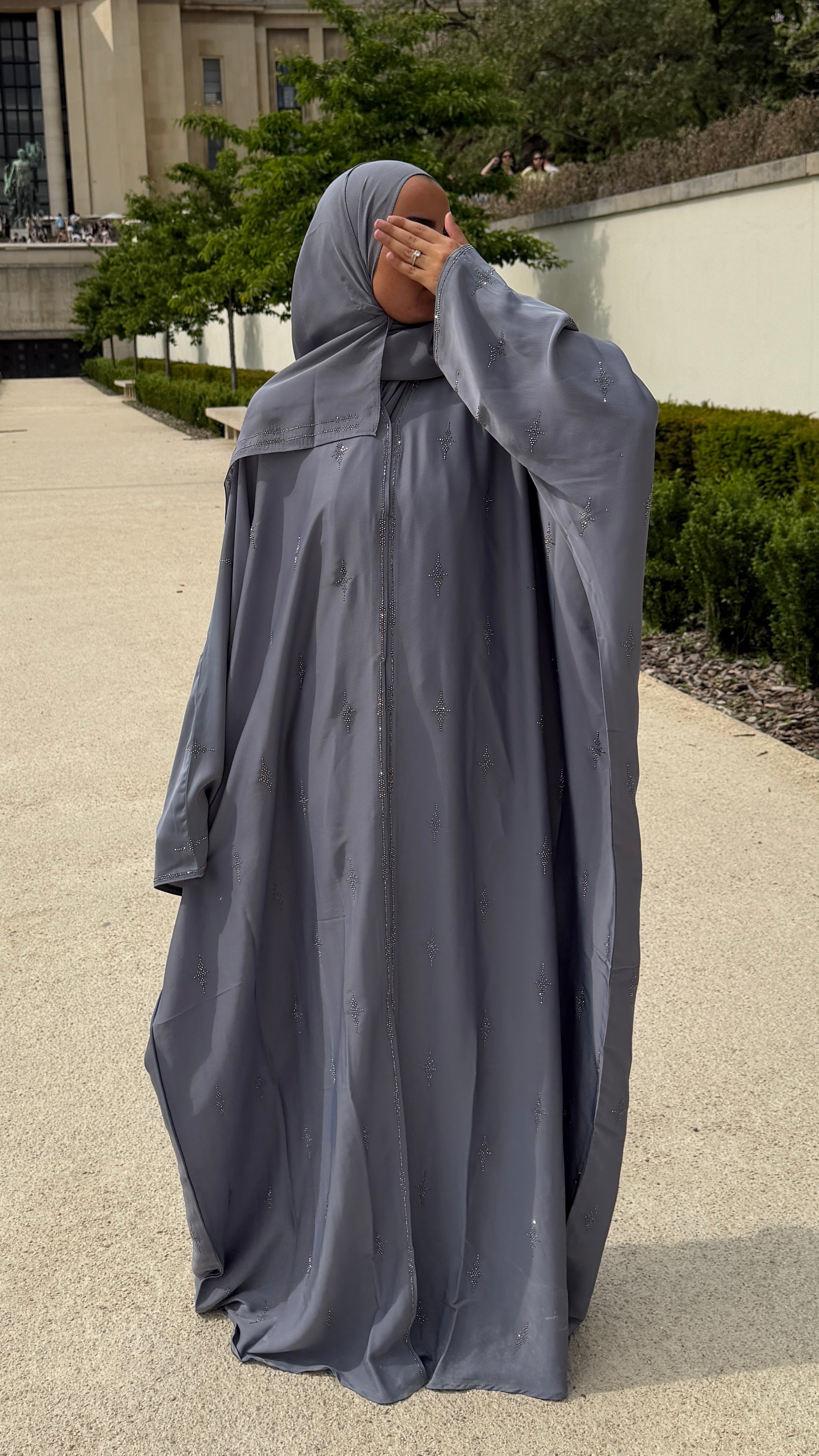 Abaya Asma - Gris perle