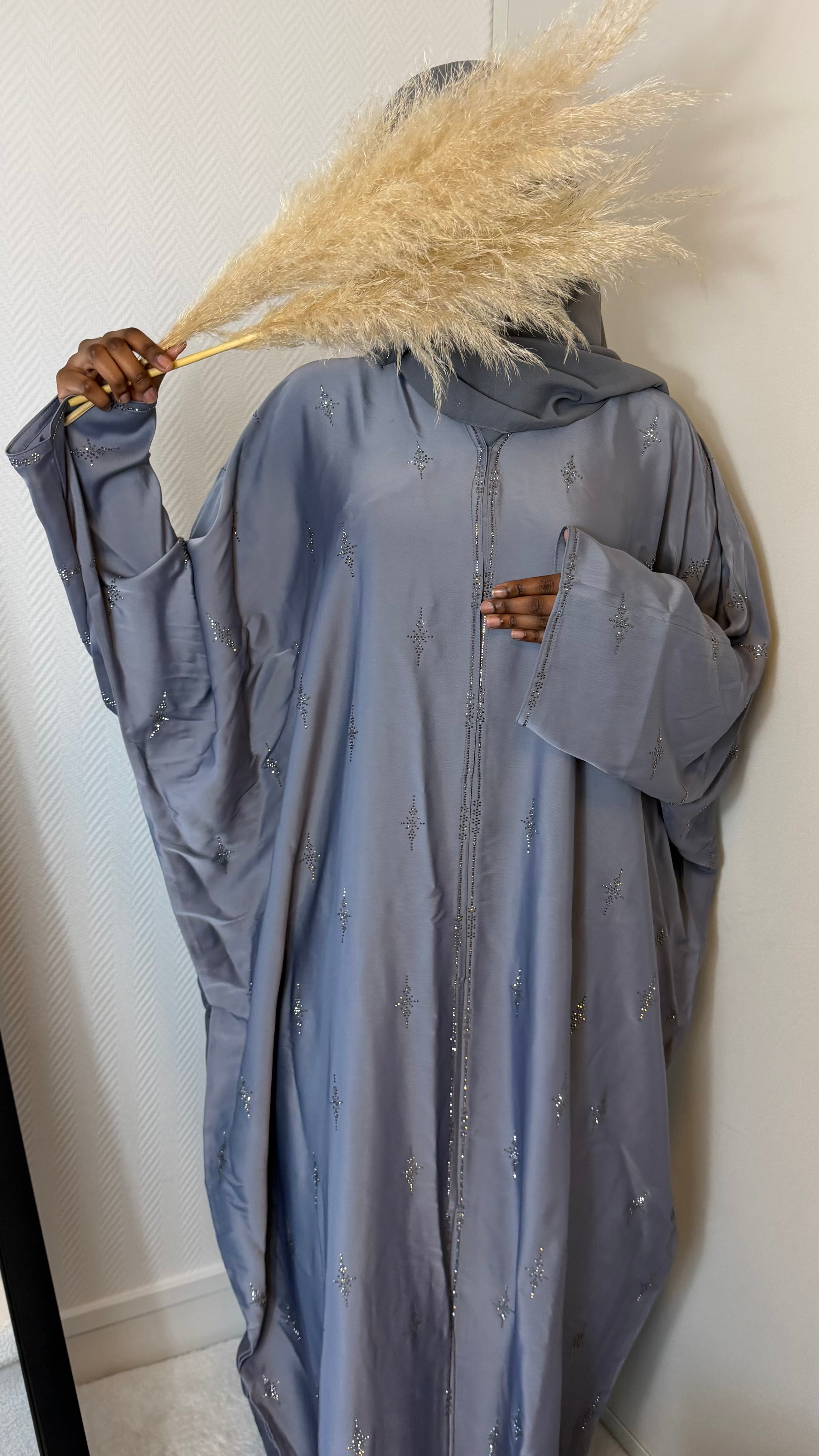 Abaya Asma - Gris perle