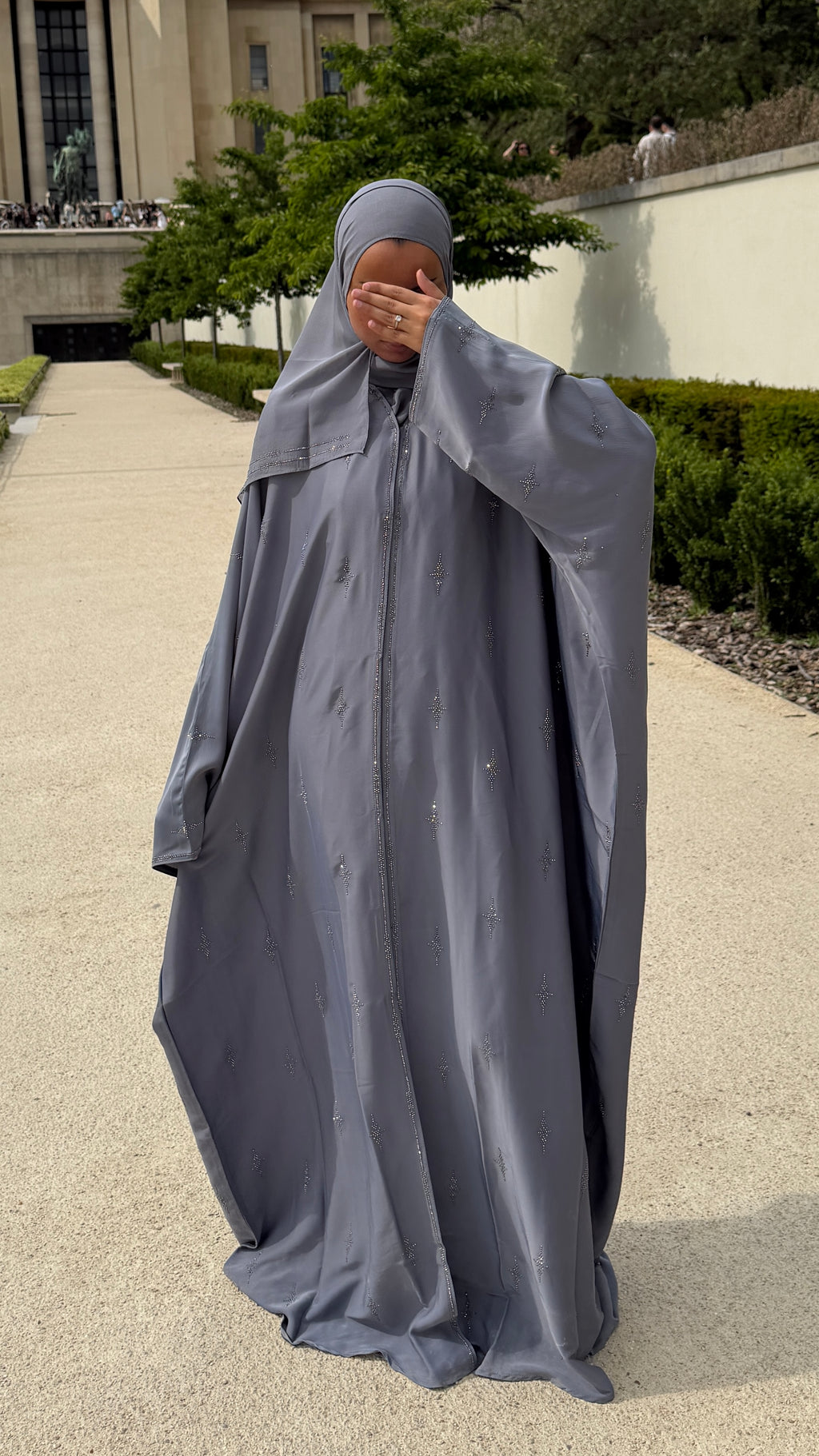 Abaya Asma - Gris perle
